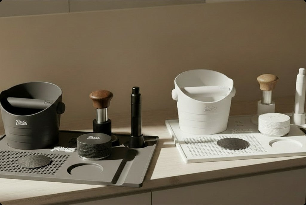 Starter accessories arranged on a countertop