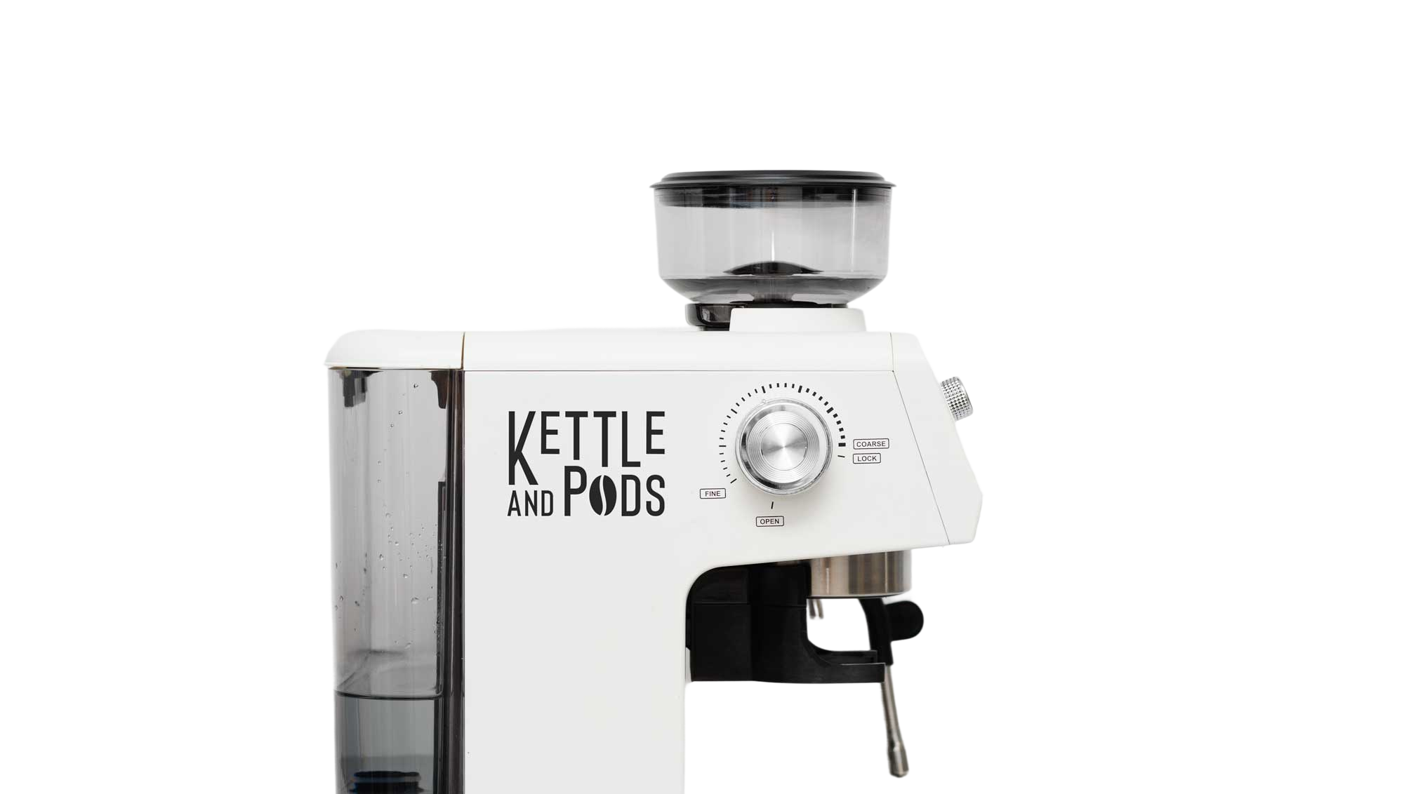 White ARTE espresso machine side view